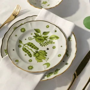 5 Тарілка Plate Green Floral Fabula. BAVA01070